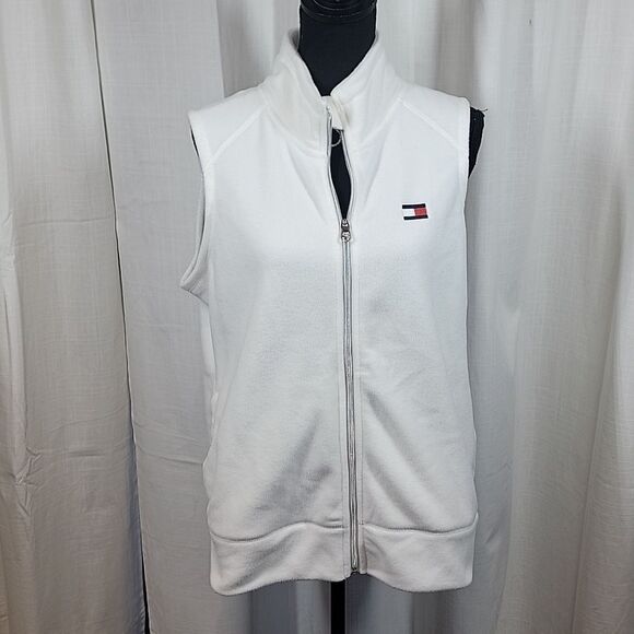 Tommy Hilfiger Sport White Fleece Vest - Picture 2 of 15